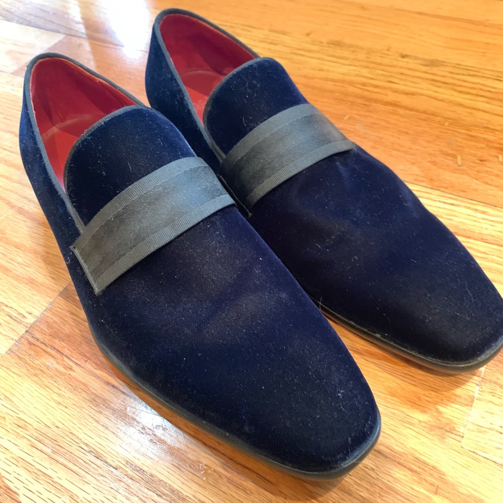 BOSS Hugo Boss Blue Velvet Tuxedo Shoes
